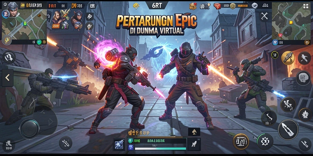 Menampilkan gameplay pertarungan intens dan karakter unik di 6RT