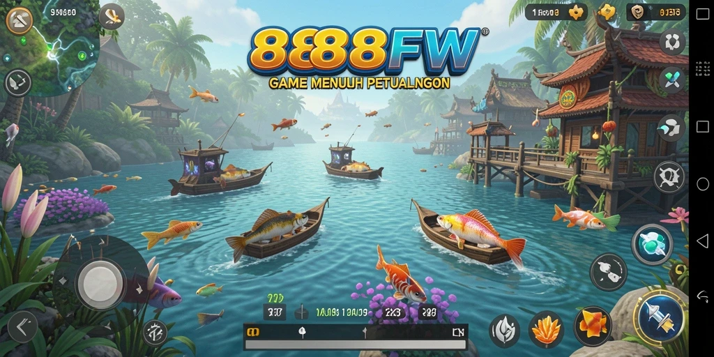 Gameplay menarik dari 888FW dengan suasana memancing yang realistis.
