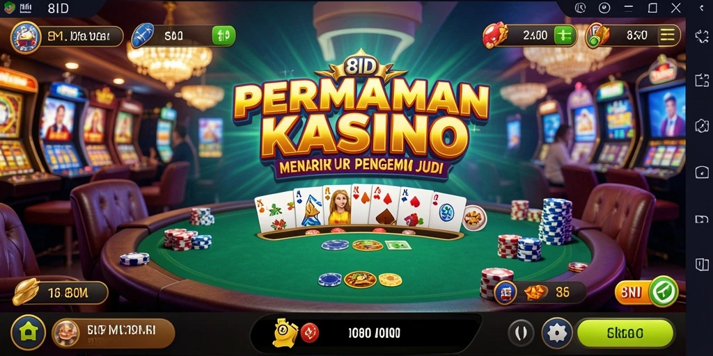 Tampilan menarik gameplay Kasino di aplikasi 8ID.