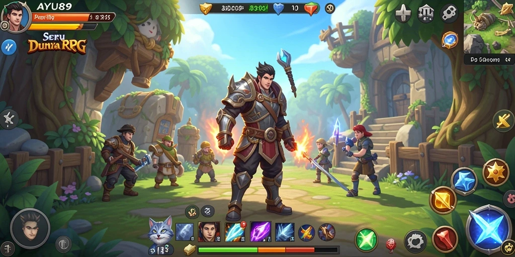 Tampilan gameplay AYU89 yang menegangkan dan penuh aksi RPG.