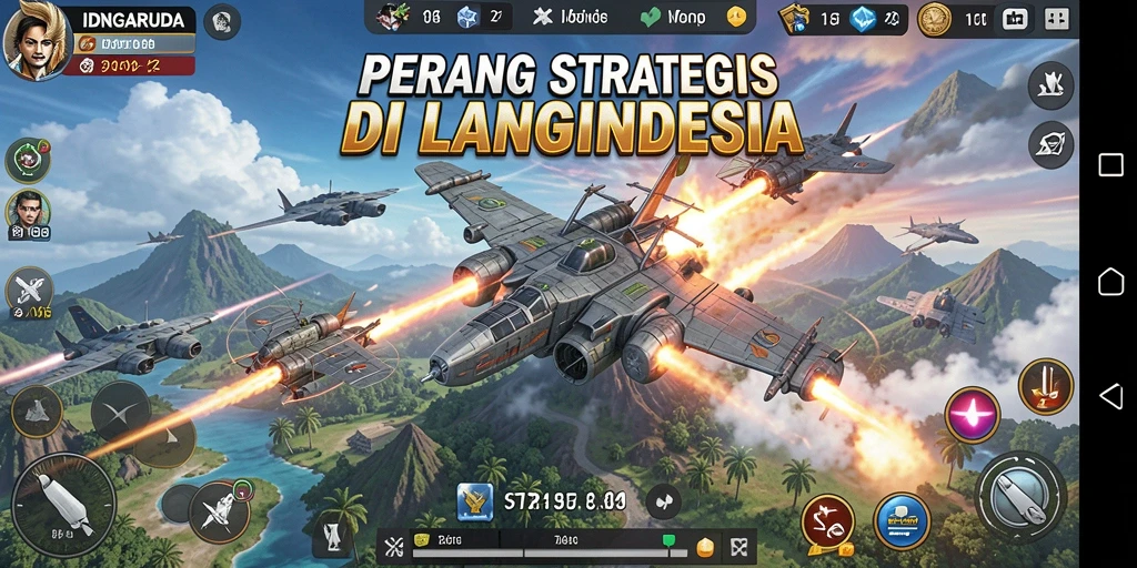 Tampilan grafis menakjubkan dari gameplay <strong>IDNGARUDA</strong> yang intens.