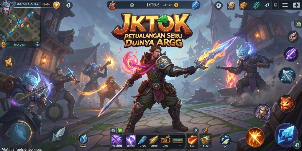 Screenshot JKTOK menampilkan aksi pertarungan yang intens dalam game ARPG.