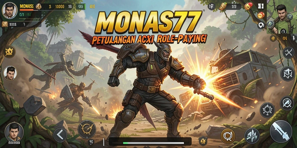 Tampilan menarik dari gameplay dinamis MONAS77 dalam dunia ARPG.