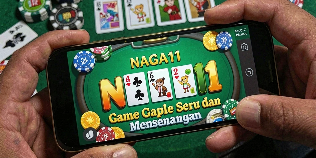 Tampilan gameplay Gaple yang seru dan menarik di NAGA11.